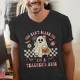 You Can't Scare Me I'm A School Teacher's Aide Halloween Men's V-Neck T-Shirt, funny gift