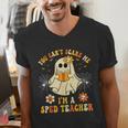 You Can't Scare Me I'm A SPED Teacher Halloween Ghost Men's V-Neck T-Shirt, funny gift