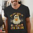You Can't Scare Me I Teach 6th Grade Halloween Teacher Ghost Men's V-Neck T-Shirt, funny gift You Can't Scare Me I Teach 6th Grade Halloween Teacher Ghost Men's V-Neck T-Shirt, funny gift