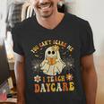 You Can’t Scare Me I Teach Daycare Teacher Halloween Ghost Men's V-Neck T-Shirt, funny gift