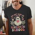 You Can't Scare Me I Teach Elementary School Teacher Spooky Men's V-Neck T-Shirt, funny gift