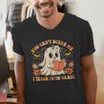 You Can't Scare Me I Teach Fifth Grade Halloween Teacher Men's V-Neck T-Shirt, funny gift
