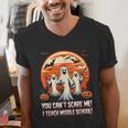 You Can't Scare Me I Teach Middle School Teacher Halloween Men's V-Neck T-Shirt, funny gift