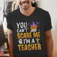 You Cant Scare Me Im A Teacher Halloween Trick Or Teach 2024 Men's V-Neck T-Shirt, funny gift You Cant Scare Me Im A Teacher Halloween Trick Or Teach 2024 Men's V-Neck T-Shirt, funny gift