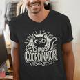 Cat Chaos Coordinator For Women Mom Halloween Teacher Men's V-Neck T-Shirt, funny gift Cat Chaos Coordinator For Women Mom Halloween Teacher Men's V-Neck T-Shirt, funny gift