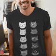Cat Themed Artist Value Scale Educational Art Teacher Men's V-Neck T-Shirt, funny gift Cat Themed Artist Value Scale Educational Art Teacher Men's V-Neck T-Shirt, funny gift