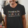 Changing The World Science Of Reading Women Men -Adults Dyslexia Teacher Men's V-Neck T-Shirt, Science Teacher Shirts, funny gift Changing The World Science Of Reading Women Men -Adults Dyslexia Teacher Men's V-Neck T-Shirt, Science Teacher Shirts, funny gift