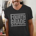 Checkered Fourth Grade Teacher Team Crew Back To School Men's V-Neck T-Shirt, funny gift Checkered Fourth Grade Teacher Team Crew Back To School Men's V-Neck T-Shirt, funny gift