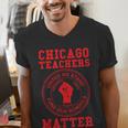 Chicago Teachers Matter Support Union Education Red For Ed Men's V-Neck T-Shirt, funny gift Chicago Teachers Matter Support Union Education Red For Ed Men's V-Neck T-Shirt, funny gift