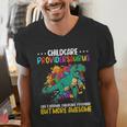 Childcare Providersaurus Daycare Teachers Men's V-Neck T-Shirt, funny gift