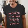 Christmas Alphabet Candy Cane Teachers Students Candy Cane For Men Women Kids Men's V-Neck T-Shirt, funny gift Christmas Alphabet Candy Cane Teachers Students Candy Cane For Men Women Kids Men's V-Neck T-Shirt, funny gift