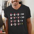 Christmas Math Quiz Teacher Equation Math Teacher Men's V-Neck T-Shirt, funny gift