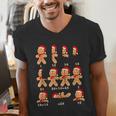 Christmas Math Teacher Equation Gingerbread With Santa Hat Men Women Men's V-Neck T-Shirt, funny gift