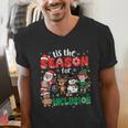 Christmas Sped Teacher Tis The Season For Inclusion Women Men's V-Neck T-Shirt, funny gift