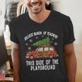 Christmas Teacher Squad Festive Car Tree Lights Xmas Men's V-Neck T-Shirt, funny gift Christmas Teacher Squad Festive Car Tree Lights Xmas Men's V-Neck T-Shirt, funny gift