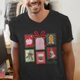 Christmas Teacher Stamps Men's V-Neck T-Shirt, funny gift
