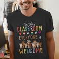 In This Classroom Everyone Is Welcome For Teacher Men's V-Neck T-Shirt, funny gift In This Classroom Everyone Is Welcome For Teacher Men's V-Neck T-Shirt, funny gift