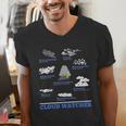Cloud Watcher Cloud Types Science Student Teacher Cute Faces Men's V-Neck T-Shirt, Science Teacher Shirts, funny gift