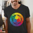 Color Wheel Palette Shirt Artist Painter Art Teacher Tshirt Men's V-Neck T-Shirt, funny gift