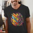Colorful Brain Art Teacher Artist Painter Student Men's V-Neck T-Shirt, funny gift