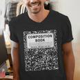 Composition Book Notebook Teachers Matching Group Halloween Men's V-Neck T-Shirt, funny gift Composition Book Notebook Teachers Matching Group Halloween Men's V-Neck T-Shirt, funny gift