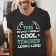 Cool Teacher Saying Teaching Student Men Women Men's V-Neck T-Shirt, funny gift Cool Teacher Saying Teaching Student Men Women Men's V-Neck T-Shirt, funny gift