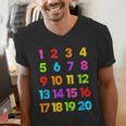 Counting 1-10 Learn To Count Number School Kids Teacher Men's V-Neck T-Shirt, funny gift Counting 1-10 Learn To Count Number School Kids Teacher Men's V-Neck T-Shirt, funny gift