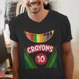 Crayon Box Fun Teacher Student Crayon Squad Halloween 2022 Men's V-Neck T-Shirt, funny gift Crayon Box Fun Teacher Student Crayon Squad Halloween 2022 Men's V-Neck T-Shirt, funny gift