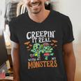 Creepin It Real Monster School Teacher Principal Halloween Men's V-Neck T-Shirt, funny gift Creepin It Real Monster School Teacher Principal Halloween Men's V-Neck T-Shirt, funny gift