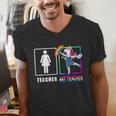 Cute Art Teacher Magical Dabbing Unicorn Artist Men's V-Neck T-Shirt, funny gift Cute Art Teacher Magical Dabbing Unicorn Artist Men's V-Neck T-Shirt, funny gift