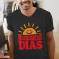 Cute Bilingual Spanish Teacher Buenos Dias Sunshine Men's V-Neck T-Shirt, funny gift Cute Bilingual Spanish Teacher Buenos Dias Sunshine Men's V-Neck T-Shirt, funny gift