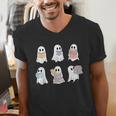 Cute Boo Ghost Reading Books Halloween Librarian Teacher Kid Men's V-Neck T-Shirt, funny gift Cute Boo Ghost Reading Books Halloween Librarian Teacher Kid Men's V-Neck T-Shirt, funny gift
