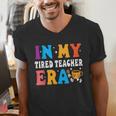 Cute Coffee Glass Face Happy Day In My Tired Teacher ERA For Men Women Men's V-Neck T-Shirt, funny gift Cute Coffee Glass Face Happy Day In My Tired Teacher ERA For Men Women Men's V-Neck T-Shirt, funny gift