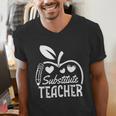 Cute Substitute Teacher Appreciation Men Women Men's V-Neck T-Shirt, funny gift