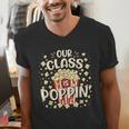 Cute Teacher Popcorn Day Men's V-Neck T-Shirt, funny gift