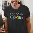 Cute Teacher Shirt Teacher Besties Men's V-Neck T-Shirt, funny gift Cute Teacher Shirt Teacher Besties Men's V-Neck T-Shirt, funny gift