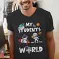 Cute Teacher My Students Are Out-Of This World Space Men's V-Neck T-Shirt, funny gift Cute Teacher My Students Are Out-Of This World Space Men's V-Neck T-Shirt, funny gift