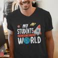Cute Teacher My Students Are Out Of This World Space Men Women Kids Men's V-Neck T-Shirt, funny gift