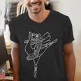 Dancing Turkey Happy Thanksgiving Day Ballet Dance Teacher Men's V-Neck T-Shirt, funny gift Dancing Turkey Happy Thanksgiving Day Ballet Dance Teacher Men's V-Neck T-Shirt, funny gift