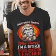 What Day Is Today Retired Special Education Teacher Men's V-Neck T-Shirt, funny gift What Day Is Today Retired Special Education Teacher Men's V-Neck T-Shirt, funny gift