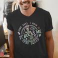 Some Days I Rock It Some Days It Rocks Me Teacher Sped Squad Men's V-Neck T-Shirt, funny gift