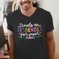 Dimelo En EspañOl Maestra De EspañOl Spanish Teacher Men's V-Neck T-Shirt, funny gift Dimelo En EspañOl Maestra De EspañOl Spanish Teacher Men's V-Neck T-Shirt, funny gift