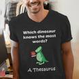 Dinosaur Thesaurus Grammar Joke Teacher Men's V-Neck T-Shirt, funny gift Dinosaur Thesaurus Grammar Joke Teacher Men's V-Neck T-Shirt, funny gift