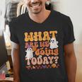 What Are We Doing Today Halloween PE Spooky Teacher Men's V-Neck T-Shirt, Pe Teacher Shirts, funny gift