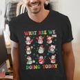 What Are We Doing Today PE Teacher Snowman Christmas Men's V-Neck T-Shirt, Pe Teacher Shirts, funny gift What Are We Doing Today PE Teacher Snowman Christmas Men's V-Neck T-Shirt, Pe Teacher Shirts, funny gift