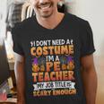 I Don't Need a Costume I'm a Pe Teacher Retro Halloween Men's V-Neck T-Shirt, Pe Teacher Shirts, funny gift I Don't Need a Costume I'm a Pe Teacher Retro Halloween Men's V-Neck T-Shirt, Pe Teacher Shirts, funny gift