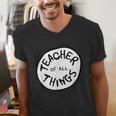 Dr Seuss Teacher Of All Things Red Emblem Men's V-Neck T-Shirt, funny gift Dr Seuss Teacher Of All Things Red Emblem Men's V-Neck T-Shirt, funny gift