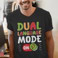 Dual Language Teacher Bilingual Teacher Men's V-Neck T-Shirt, funny gift