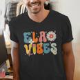 English Teacher Ela Vibes Teacher Kids First Day Of School Men's V-Neck T-Shirt, English Teacher Shirts, funny gift English Teacher Ela Vibes Teacher Kids First Day Of School Men's V-Neck T-Shirt, English Teacher Shirts, funny gift