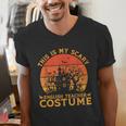 English Teacher Matching This Is My Scary Halloween Costume Men's V-Neck T-Shirt, English Teacher Shirts, funny gift